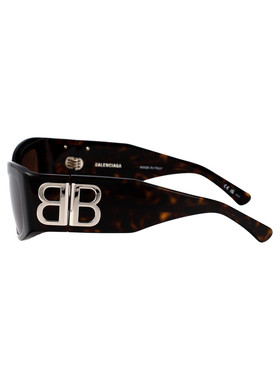 BALENCIAGA 女士眼镜 BB0360S002 SS2025 黑色 矩形框太阳镜
