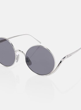 LOEWE 罗意威 女士 标志圆形太阳眼镜 metal金属色 舒适时尚