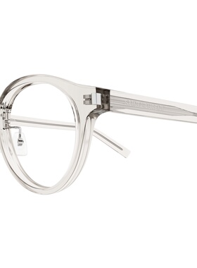 SAINT LAURENT 男士眼镜 SL728J003 SS2025 白色 椭圆框平光镜