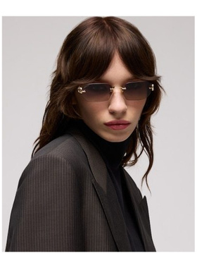 GUCCI 女士眼镜 A000Q4I33308061 AW2026 花色 矩形镜框太阳镜