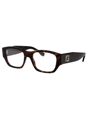 FENDI 男士眼镜 FE50123I052 SS2026 黑色 全框平光镜