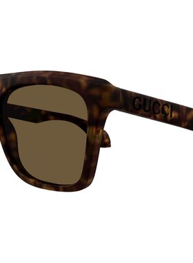 GUCCI 男士太阳镜 GG1570S002 AW2025 黑色 几何框太阳镜古驰