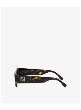 FENDI 男士眼镜 FE40144I52E AW2024 棕色 方形太阳镜