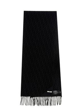 FENDI 男士围巾 FXS124AH85F0UY7 SS2022 黑色 FENDI men's scarf