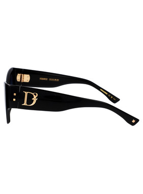 1h可退 DSQUARED2 女士太阳镜 D20132S8079O CO 黑色 D2 0132/S