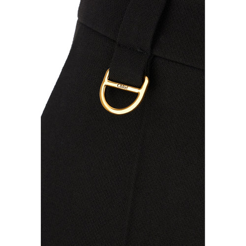 CHLOÉ 女士短裤 CH25SSH07302001 SS2025 黑色 SHORTS - 图1