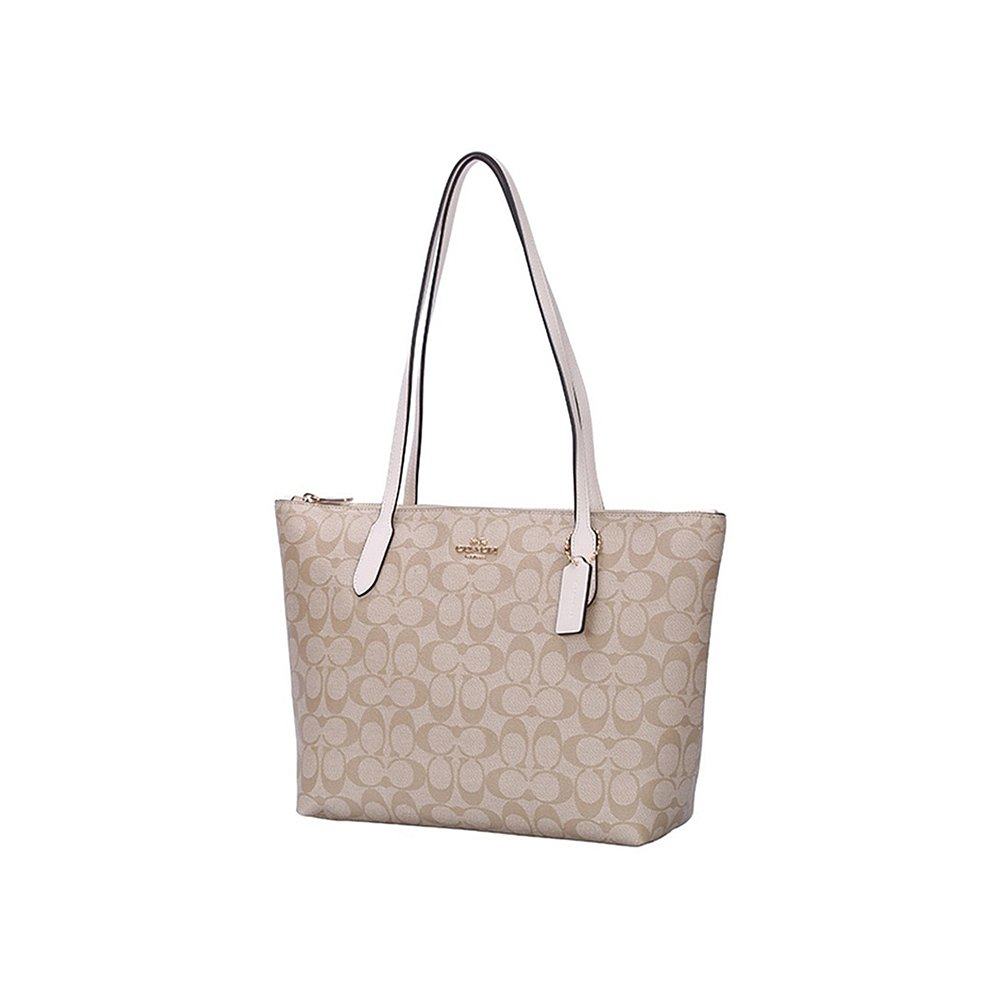 coach女士拼色皮革手提包 天猫国际探物中国香港女士包袋