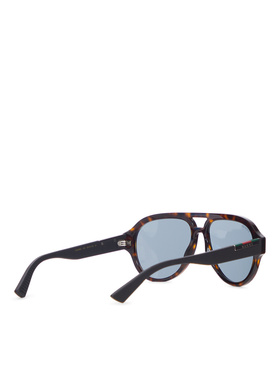 GUCCI 男士眼镜 859587J07402340 SS2026 灰色 飞行员太阳镜