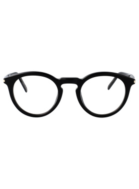 SAINT LAURENT 男士眼镜 SL347F001 SS2025 黑色 圆框平光镜
