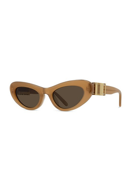 LOEWE 女士眼镜 LW40156U50E AW2025 棕色 蝴蝶框太阳镜