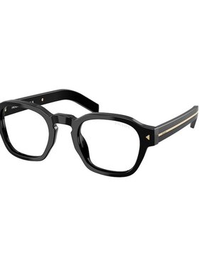 PRADA 男士太阳镜 PRA16S16K60K AW2025 黑色 全框平光镜