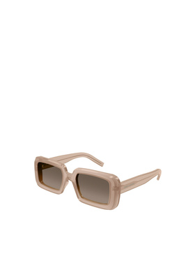 SAINT LAURENT 男士眼镜 SL534014 SS2024 棕色 徽标太阳镜配饰