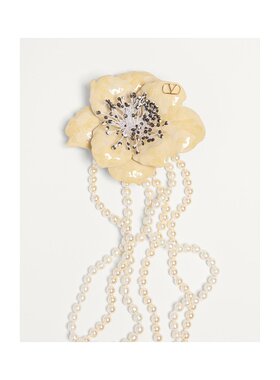 VALENTINO 男士项链 YJ0Y47KFH9SL AW2025 米白色 串珠项链