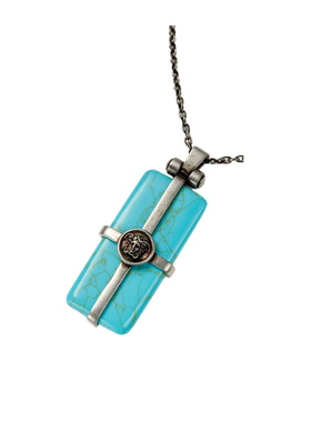 VERSACE 女士项链 10247491A007274JTH0 AW2026 花色吊坠绿松石