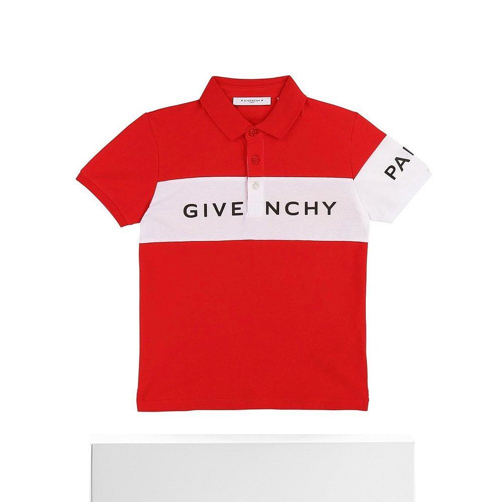 香港直邮givenchy红色棉质马球衫 天猫国际香港直购T恤