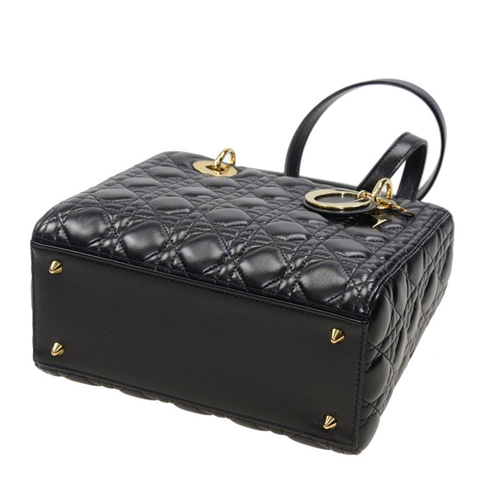 香港直邮dior黑色金扣五格手提包 天猫国际香港直购女士包袋