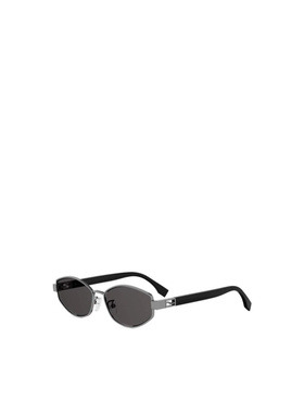 FENDI 男士眼镜 FE40216U14A SS2026 灰色 Baguette 几何太阳镜