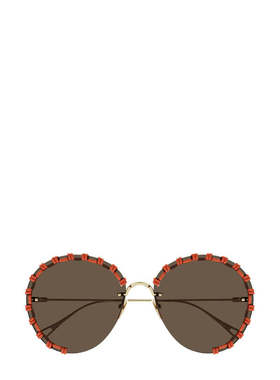 1h可退 CHLOÉ 女士眼镜 CH0186S003 SS2025 绿色 CHLOÉ Sunglasse