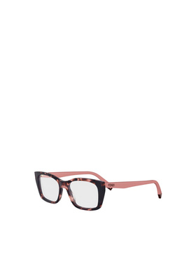 FENDI 女士眼镜 FE50155I054 AW2026 白色 几何平光镜