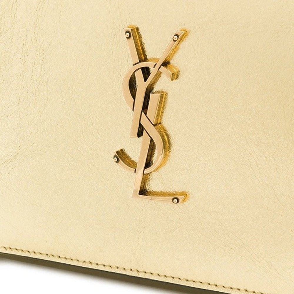 香港直邮圣罗兰女士金色皮革斜挎包 天猫国际香港直购女士包袋