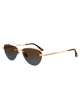 1h可退 TOM FORD 女士眼镜 FT135630F CO 灰色太阳镜