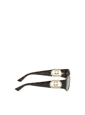 GUCCI 女士眼镜 GG2123SA004 CO 棕色 几何太阳镜