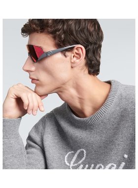 1h可退 潮奢 Gucci 古驰 男士 防护罩太阳眼镜 grey灰色 舒适时尚
