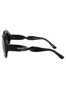 1h可退 BALENCIAGA 女士太阳镜 BB0208S001 SS2025 黑色 BB0208S