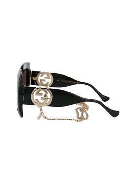 GUCCI 女士眼镜 GG1022S005 AW2025 古驰黑色太阳镜