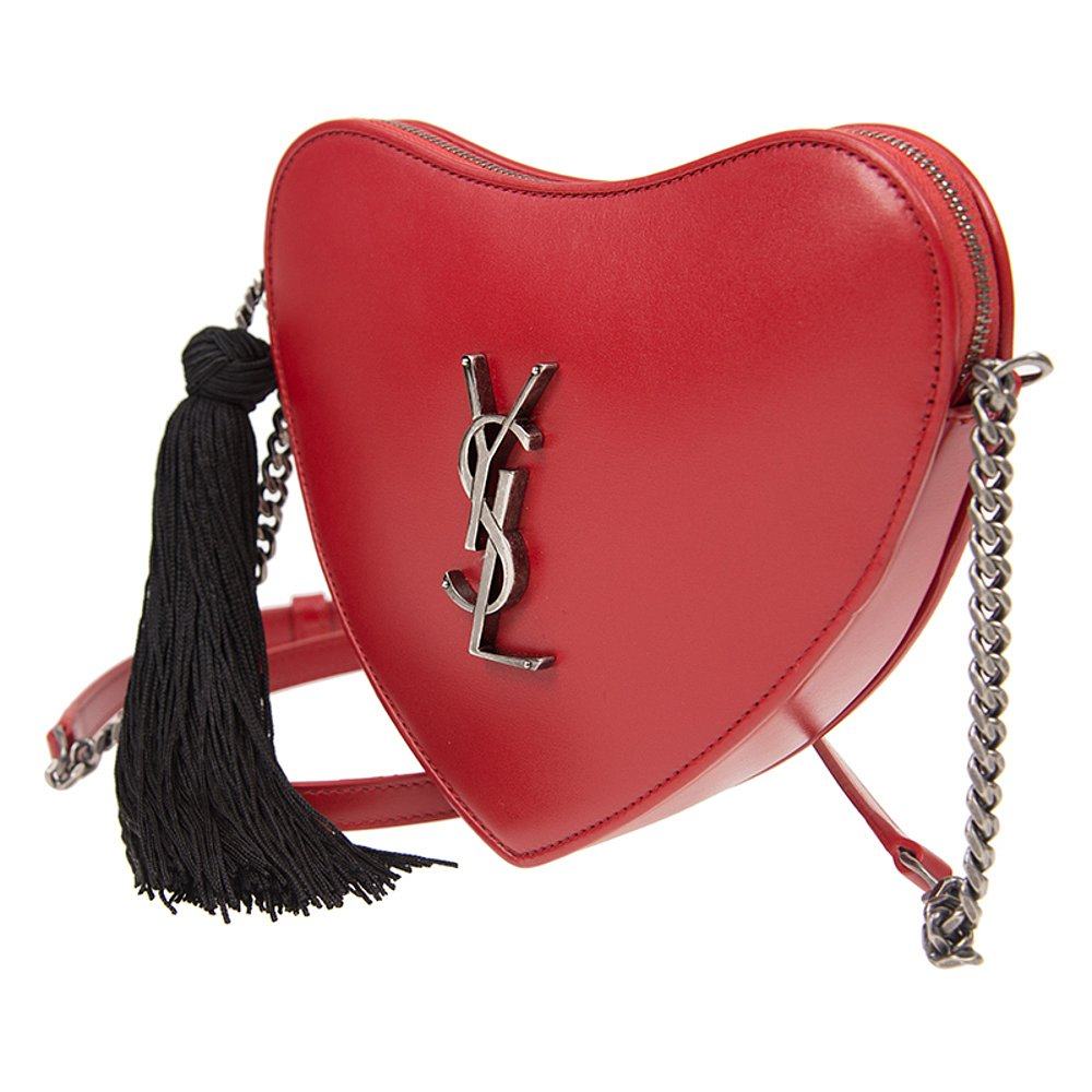 香港直邮圣罗兰心形流苏单肩包 天猫国际香港直购女士包袋