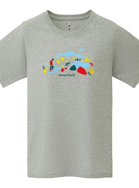 mont-bell 女士户外T恤 1114537HCH CO 灰色 Wickron T Women's C