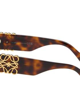 LOEWE 罗意威 男士 棕色 Beveled Square Maxi Anagram 太阳镜 LW