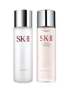 香港直邮SK2 护理套装（神仙水230ml+ 清莹露230ml）水油平衡正品
