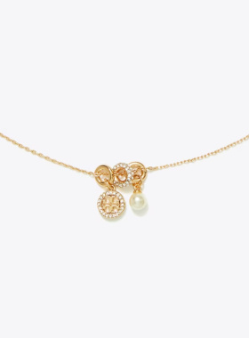 TORY BURCH 女士项链 180877749 SS2026 金色 ICON 密钉吊坠项链