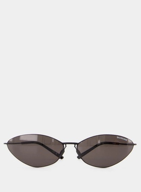 1h可退 BALENCIAGA 女士眼镜 BB0350S001 CO 黑色 几何框太阳镜