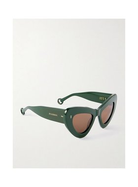 1h可退 潮奢 J.W. Anderson 女士 蝴蝶猫眼醋纤太阳眼镜 EW0028FA