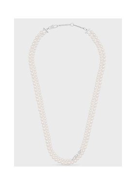 CELINE 男士项链 461HQ6BPE01IS SS2025 银色 Double Necklace Wi