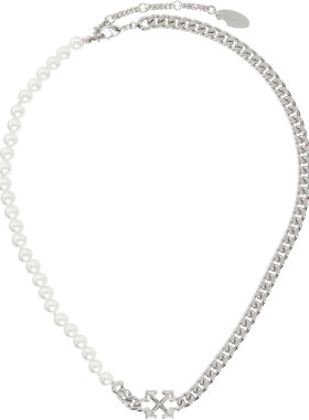 off-white/Arrow Faux-Pearl Chain男士项链/吊坠 【付后1h可退】