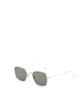 THOM BROWNE 男士眼镜 UES907A711 SS2026 灰色 几何框太阳镜