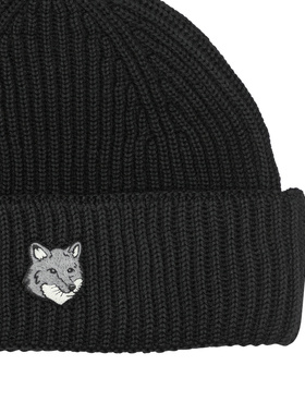 香港直邮MAISONKITSUNE/FOX HEAD男士毛线帽 【付后1h可退】