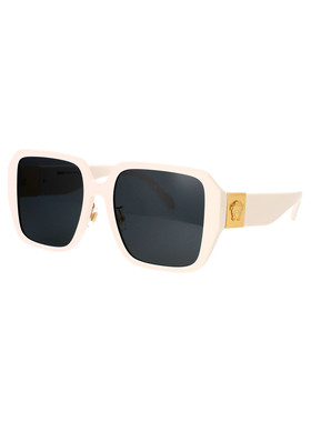 1h可退 VERSACE 女士太阳镜 0VE4472D548487 AW2025 米白色范思哲
