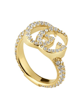GUCCI 女士戒指 854576JAAHV8062 SS2026 金色 GG Marmont 戒指