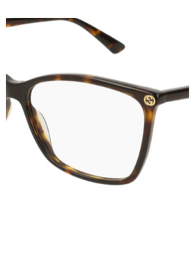 GUCCI 女士眼镜 GG0025O009 SS2026 白色 方框设计平光镜