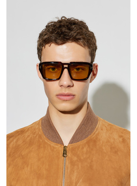 1h可退 TOM FORD 男士太阳镜 FT120205652E CO 棕色 Sunglasses