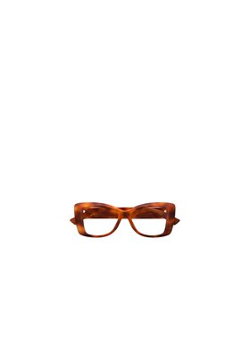 GUCCI 女士眼镜 GG1697O002 AW2024 棕色 几何框平光镜古驰