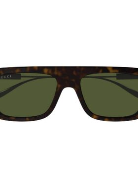 1h可退 GUCCI 男士太阳镜 GG1437S002 AW2025 绿色 GG1437S