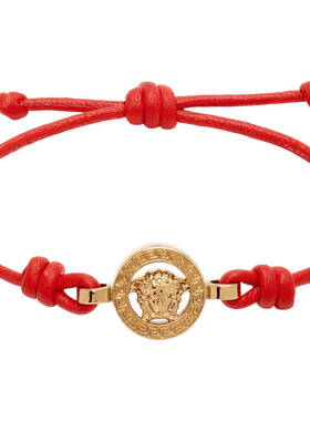 潮奢 versace 范思哲 男士 Medusa '95 Leather 手环 10196681A00