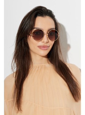 1h可退 CHLOÉ 女士太阳镜 CH0372S0001 CO 金色 Sunglasses