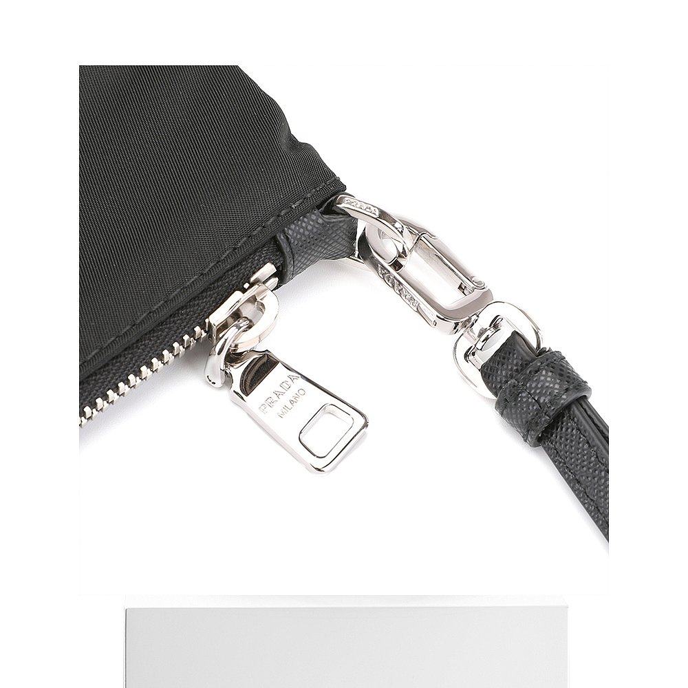 香港直邮prada女士黑色小号手拿包 天猫国际香港直购女士包袋