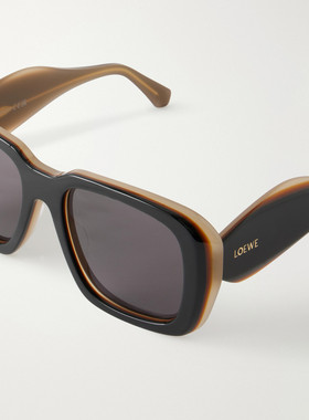 LOEWE 罗意威 男士 + Paula's Ibiza 标志方形醋纤太阳眼镜 LW401